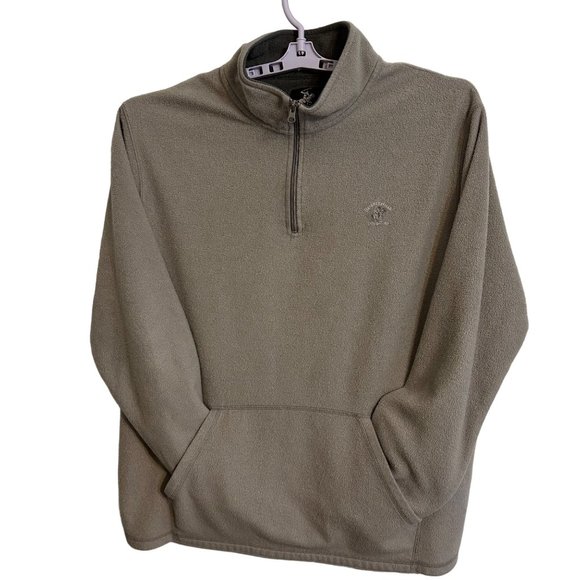 Beverly Hills Polo Club Other - Beverly Hills Polo Club Men's 1/4 Zip Grey Kangaroo Pocket Long Sleeve Fleece XL
